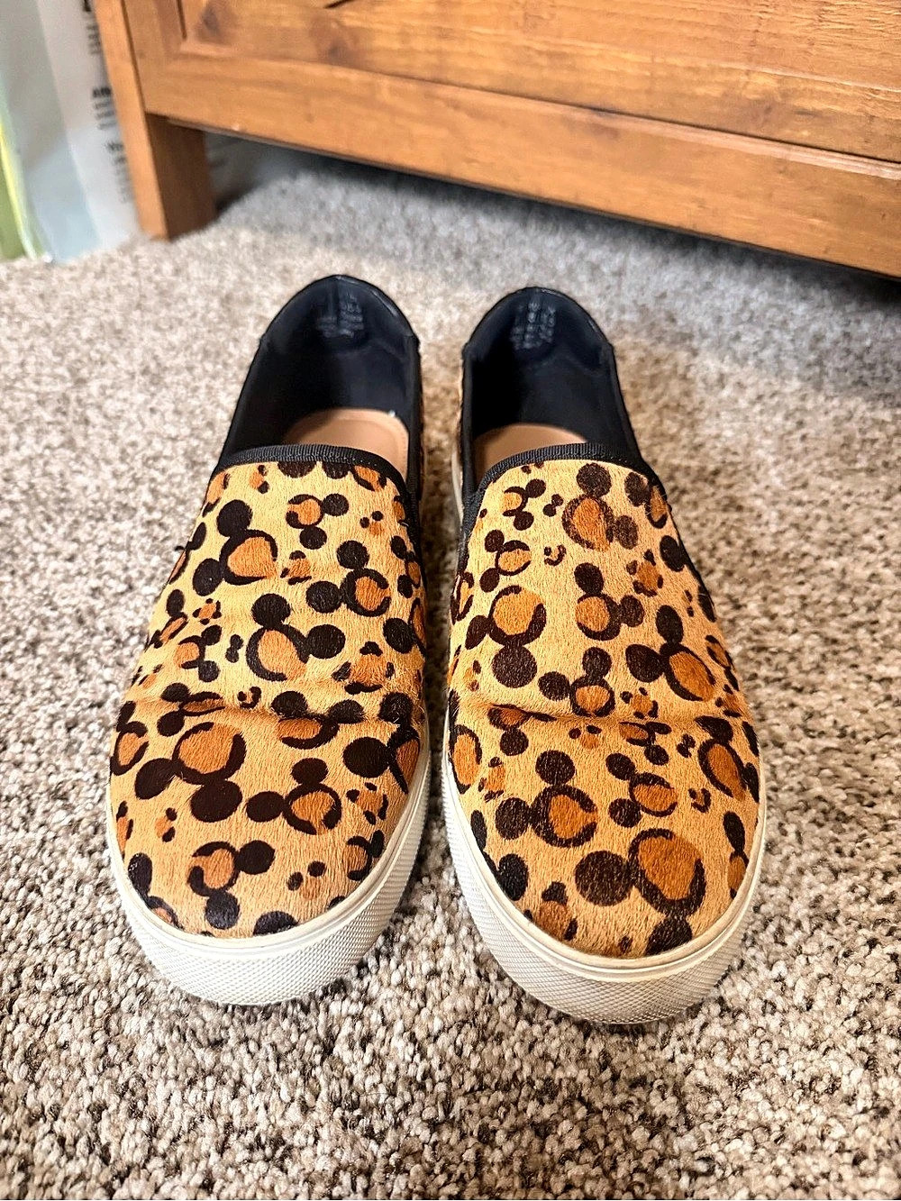 Disney Aldo Mickey Mouse Cheetah Slip-On Sneakers US 8 - Picture 2 of 11